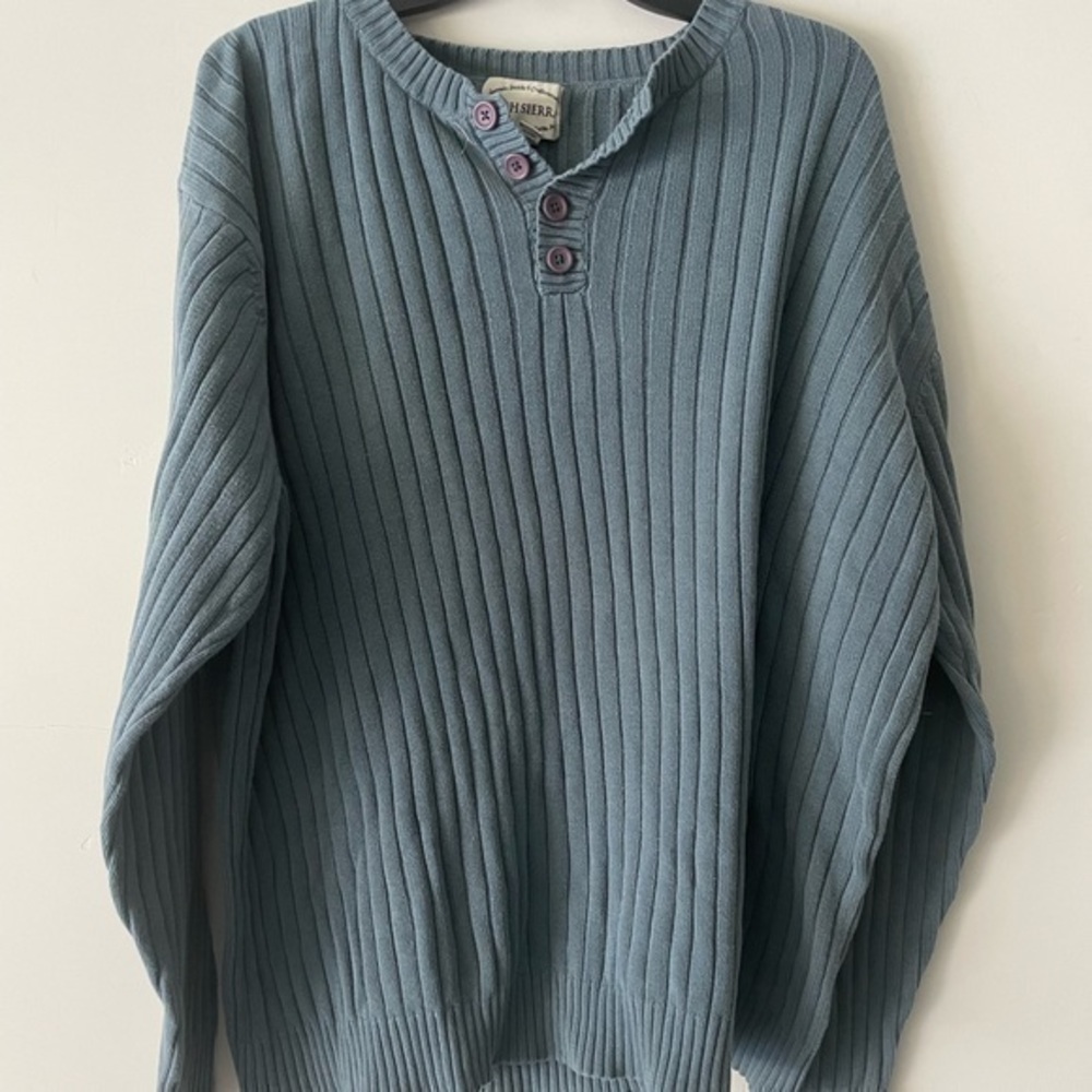 High Sierra Quarter Button Heavyweight 100% Cotton Casual Sweater Mens Sz XL